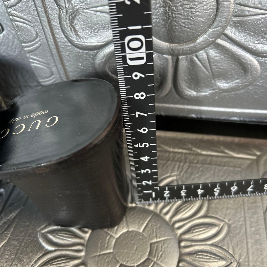 GUCCI Mules Sandals Heel Leather Black EU36.5/US6.5 116125c thumbnail 9