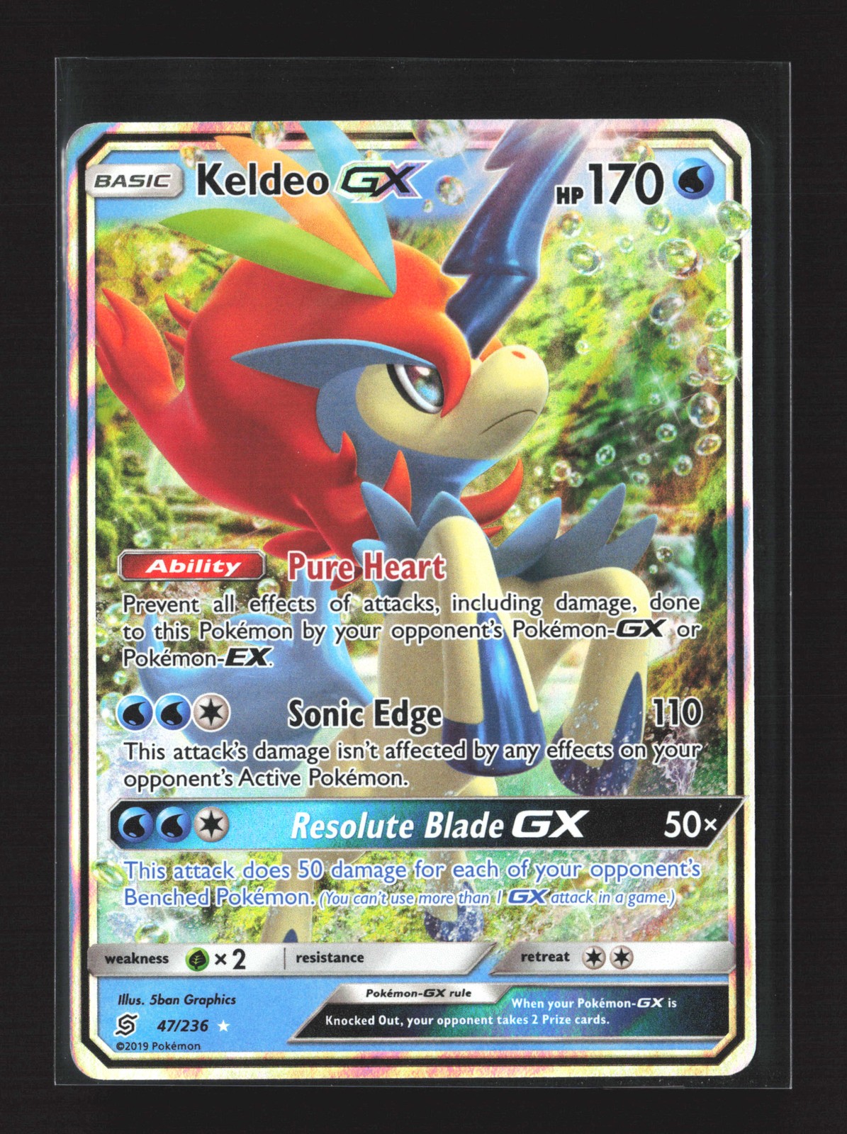 Pokemon SM - Unified Minds #47/236 Ultra Rare,Holo Keldeo GX