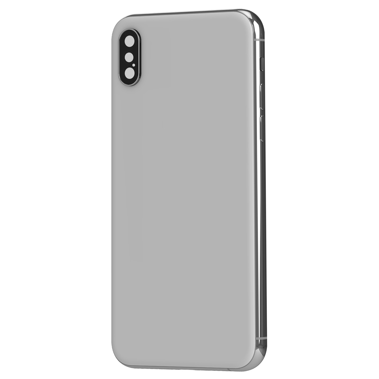 Vitre arrière iPhone X argent avec châssis de remplacement cache batterie Clappio