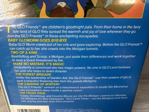 GLO Friends VHS Caverns Of Mystery 1986 Cartoon Video Tape Hasbro Glo Worm RARE! - Picture 5 of 16