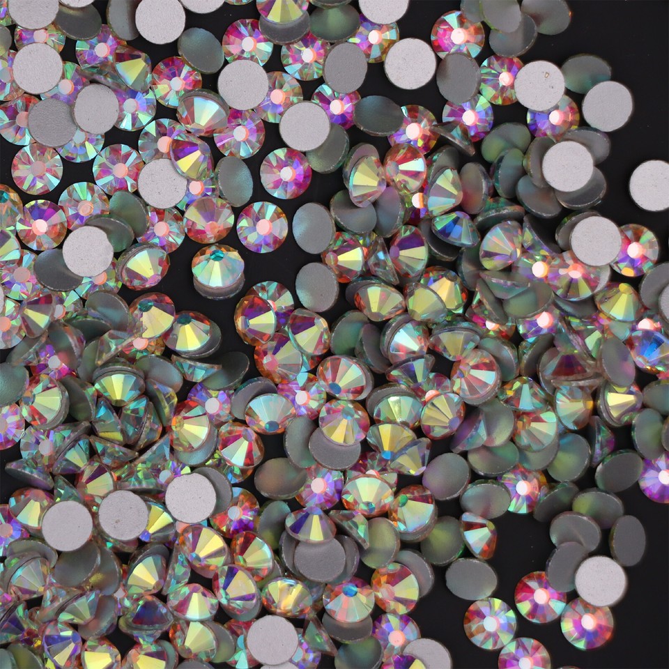CTOBB Glitter Crystal AB Multi Rhinestones SS3-SS50 Non Hot Fix - Foto 14