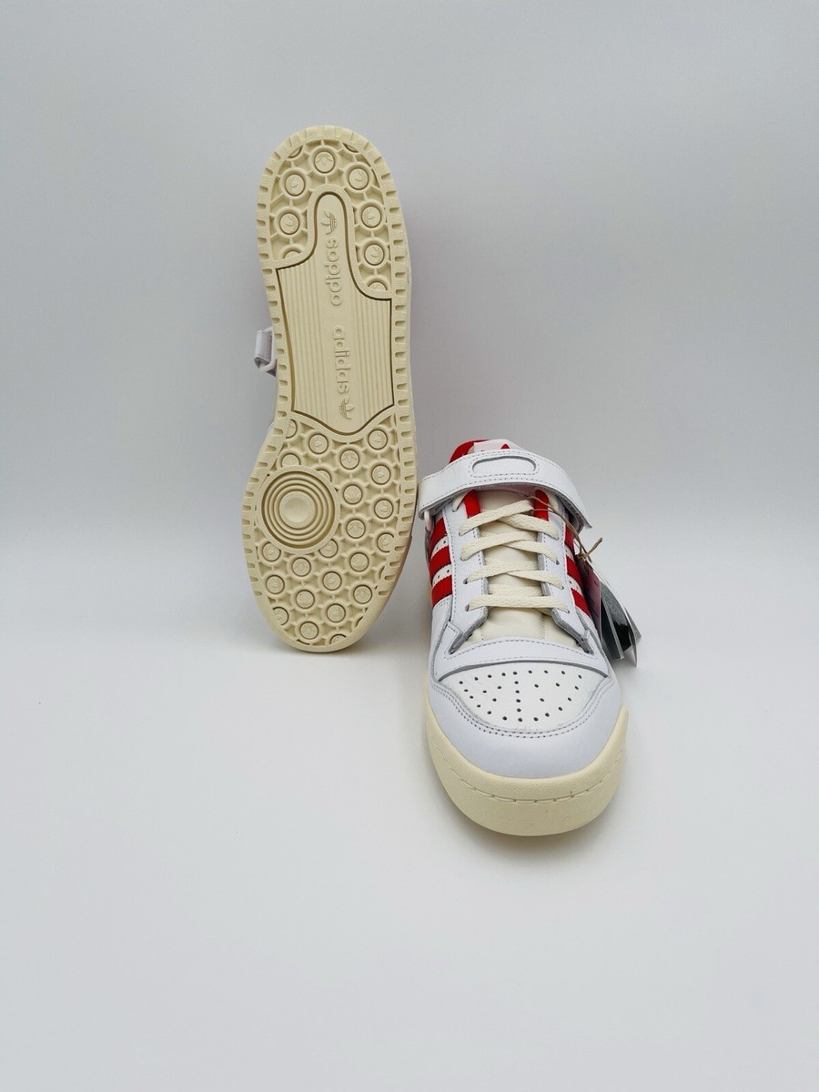 Adidas Forum 84 Low White Vivid Red Cream Shoes GY5848 Men's