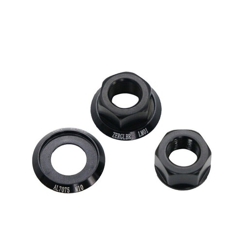 Juego de 4 tuercas de eje de cubo de rueda de bicicleta hechas de aleación de aluminio 7075 tamaño M 10 - Imagen 2 de 16