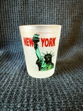 New State Of New York Frosted Souvenir Shot Glass