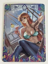 NAMI ONE PIECE Holographic Custom Art Goddess Story Anime Card