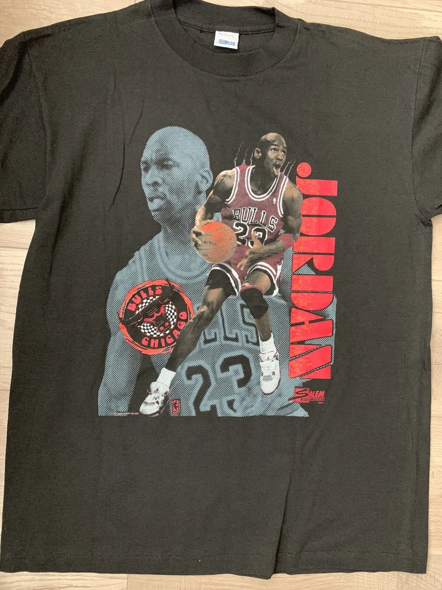 Salem, Shirts, Chicago Bulls Vintage 9s Tshirt Salem Nba Basketball  Medium Black Baller