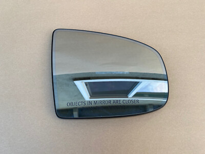 Left Side Heated Door Mirror Glass For BMW X5 X6 E70 E71 E72 - Silver, With Clip