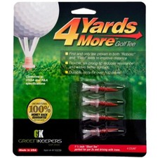 4 Yards More Golf Tees 1 3/4 inch Short Tee 4 Red Tees Premium Performance