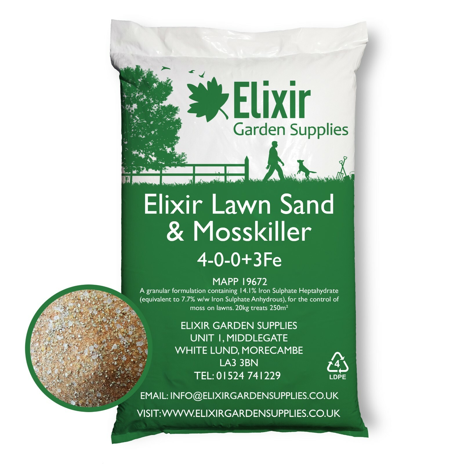 Lawn Sand & Moss Killer Turf Tonic & Green Up with Iron Sulphate 4