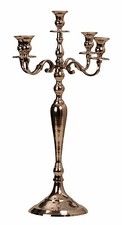 Kerzenständer 5-armig Metall Kerzenleuchter 60 cm silber Kandelaber
