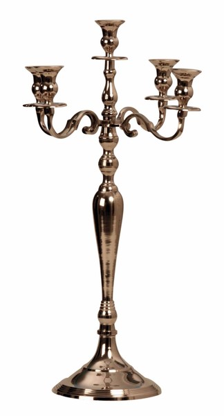 KerzenstäNder 5-Armig Metall Kerzenleuchter 60 Cm Silber Kandelaber-image