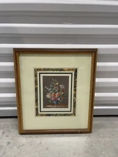 Antique Framed Floral Engraving After Louis Tessier By Jean-Jacques Avril