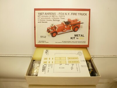 ASHTON MODELS  1927 AHRENS FOX N.Y. FIRE TRUCK - 1:43 - UNBUILT CONDITION IN BOX