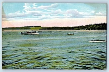 c1910 Weirs New Hampshire Vintage Postcard Governors Island Distance Exterior