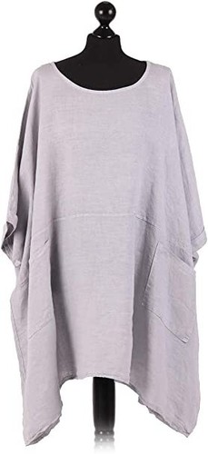 Italian Ladies womens Plain Tunic Top Shirt blouse Quirky Lagenlook cotton Dress - Picture 20 of 66