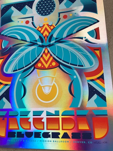 GREENSKY BLUEGRASS Mission - Denver Rare Rainbow Foil Variant Poster #’d 19/50 - Picture 6 of 7