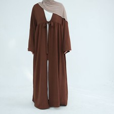 Muslim Women Abaya Dubai Open Kaftan Cardigan Long Dress Kimono Ramadan Islamic