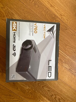 Vector Projection V760 LED 4K HDMI 3D Projector BRAND NEW READY TO