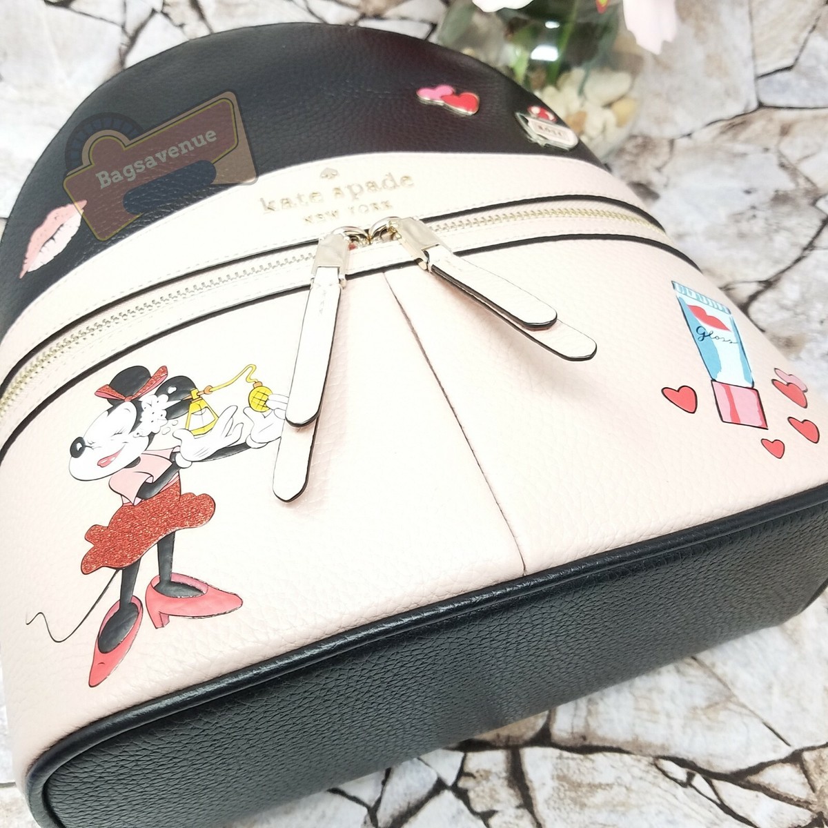 Kate Spade Limited Edition Disney Minnie Mouse Medium Backpack Pebbled Texture Kate Spade Limited Edition Disney Minnie Mouse Medium  main image 3