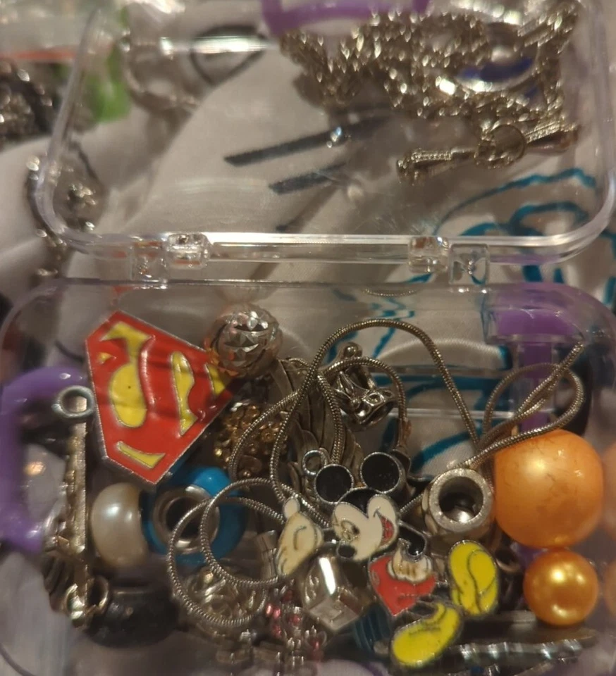 Nuevo Enorme Lote Mixto De Dijes Cuelga 925 Cuentas 4Europeas Con Pulsera Lote U002 Foto 3 de 4