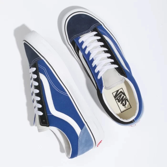 Vans Skool Color Block Style 36 Navy &amp; Black Skate Shoes |