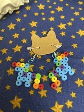 Rainbow Dash, My Little Pony Perler Bead Earrings - Handmade