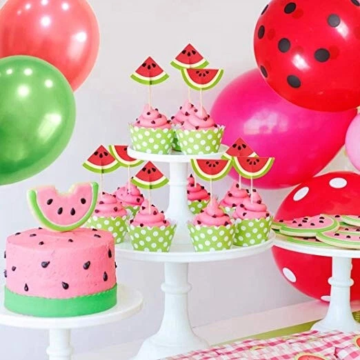 西瓜生日套装派对套装西瓜气球蛋糕装饰横幅 — 第 3/4 张图片