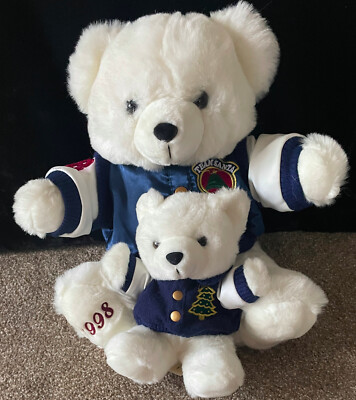 Team Santa Papa Baby Christmas Plush Lot (2) Teddy Polar