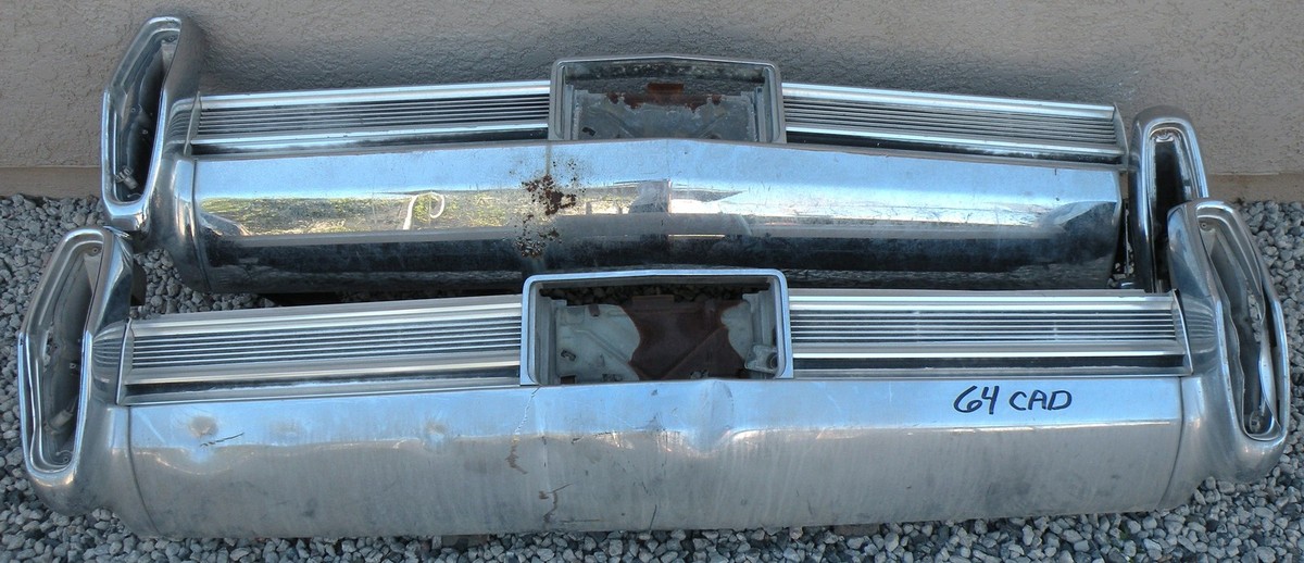 1964 X Cadillac Rear Back Bumper | Triple Plated Chrome | Genuine