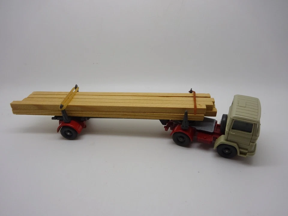 Wiking : MB 1317 Transporteur De Bois Long, Jaune Clair, Saure HB 725/1G (GK109) - Photo 2/4