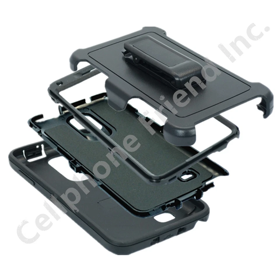 For Samsung Galaxy Note 4 Shockproof Defender Case Cover w/ Belt Clip & Screen - Image 4 of 4