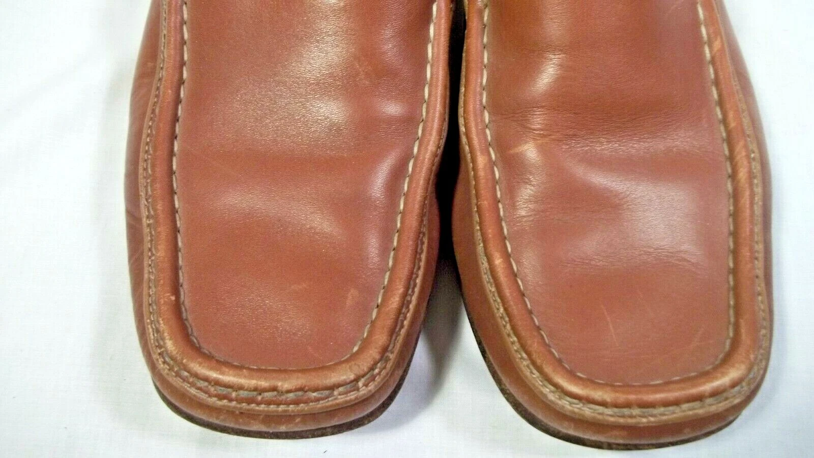 Mocassino italiano Coach Pierson in pelle punta di piedi 9 D abito casual naturale