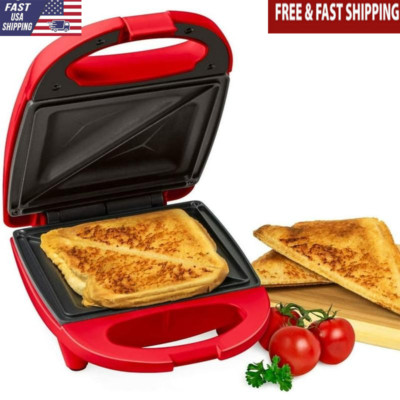 Compact Sandwich Maker Quick Cook Hot Toast Nonstick Easy Use Easy Cleaning New