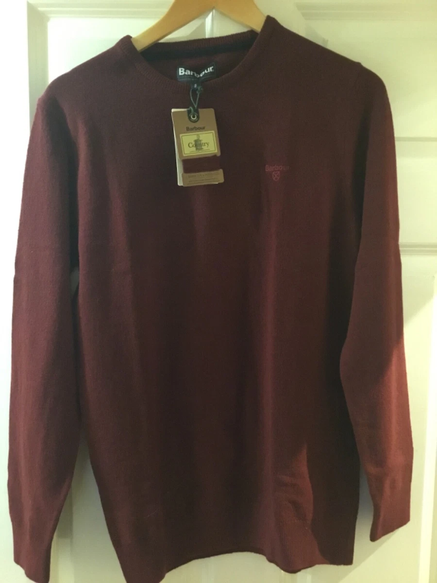 Barbour essential lambswool store crew neck jumper