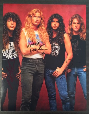 GFA Dave Mustaine, Ellefson & Marty * MEGADETH * Signed 11x14