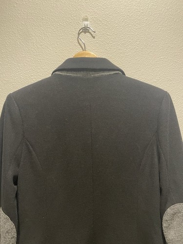 NWT 41 Hawthorn Stitch Fix Patch Elbow Blazer Jacket SZ M Black Gray Academic - Picture 12 of 18
