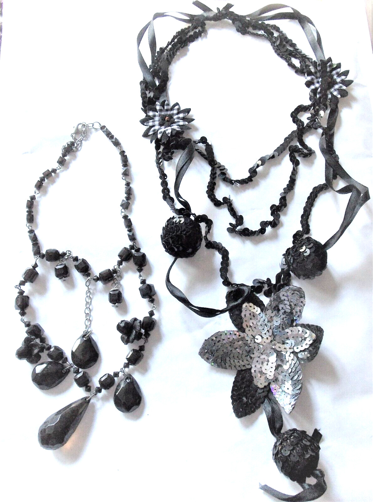 Colliers noirs Fanfreluche lot de 2 bijoux ras de cou en velours