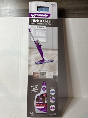 Rejuvenate Click n Clean Multi-Surface Spray Mop System, Floor Cleaner Mop Kit