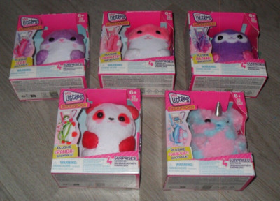 Real Littles Plüschrucksäcke (x5) Katze, Hamster, Lama, Panda & Unipup - NEU