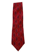 Vintage Adolfo Red and Yellow all silk Satin Neck Tie 4x58 Classy Dressy