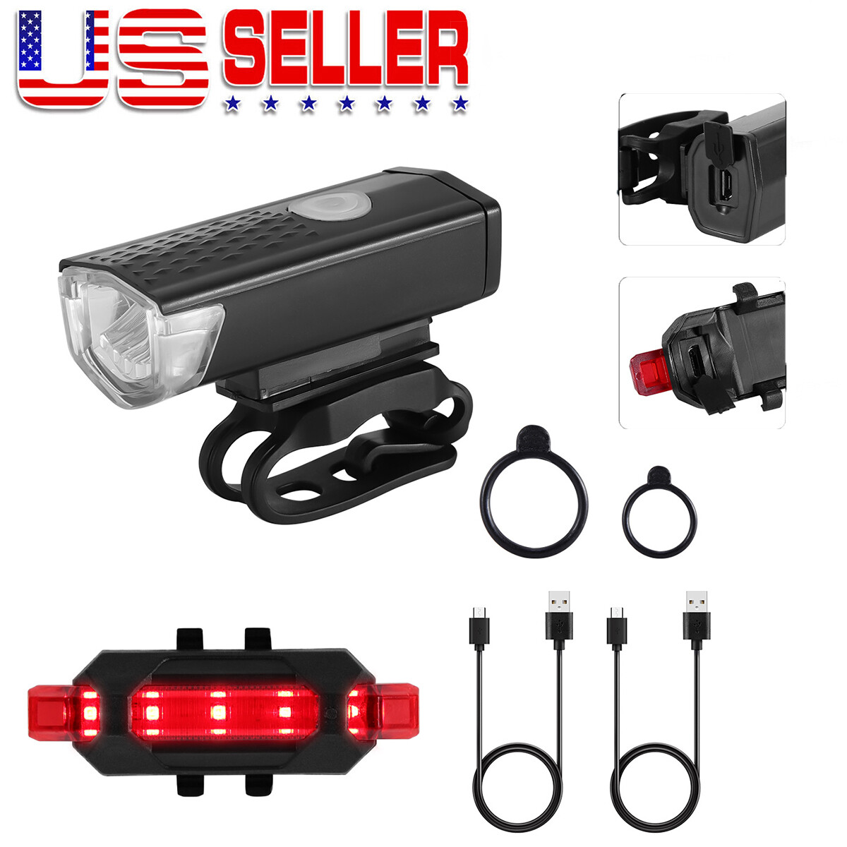 Rechargeable LED Mountain Bike Lights 700LM Bicycle Torch Fr