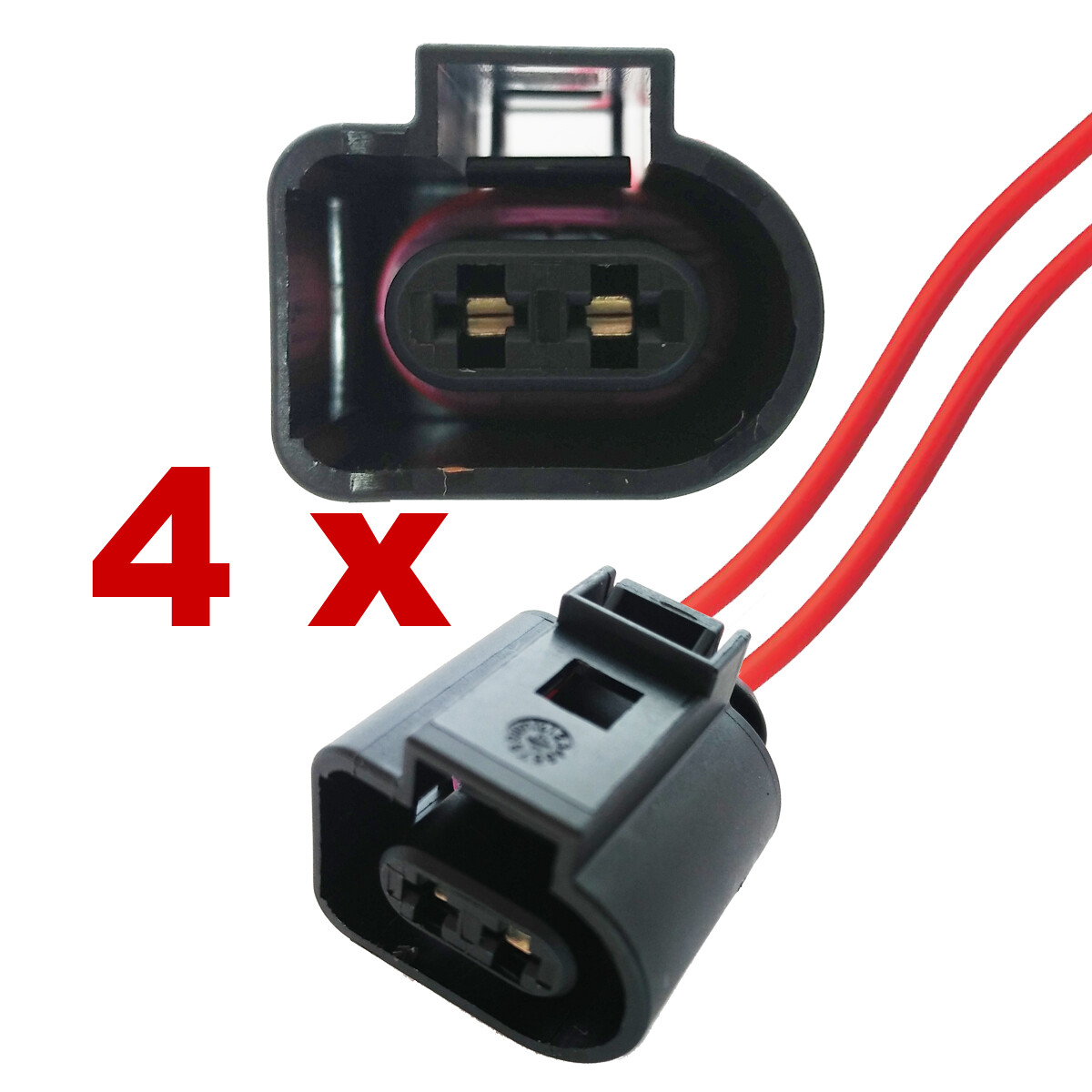 Connettore auto - AMP Tyco VAG 2-pin with cable (4 x FEMALE) 1J0973722 audi vw