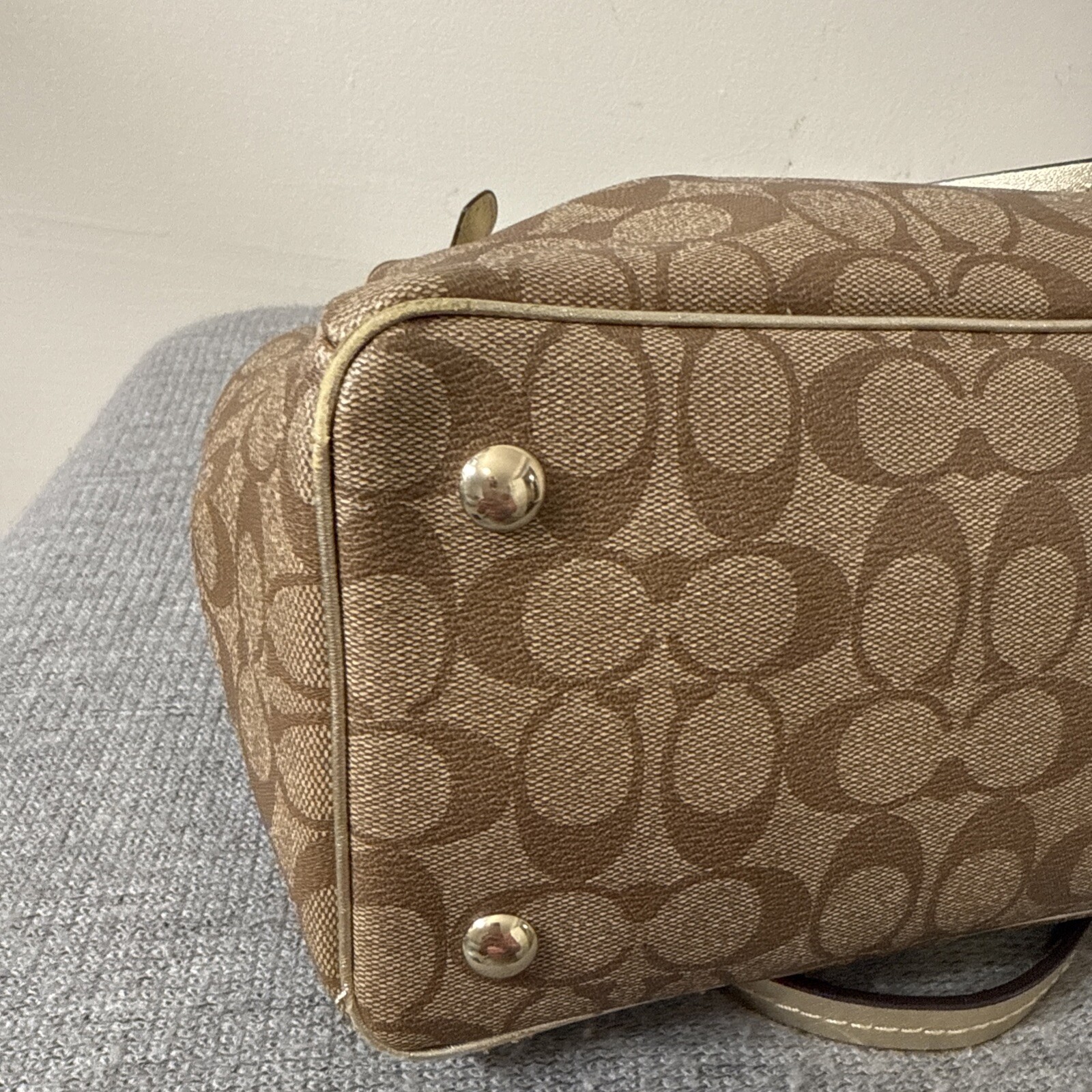 COACH DOUBLE ZIP CARRYALL MONOGRAM - image 12