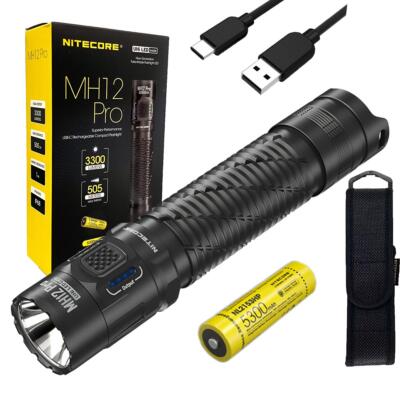 Nitecore MH12 PRO Rechargeable Flashlight -3,200 Lumens w/ Battery and Eco Sensa