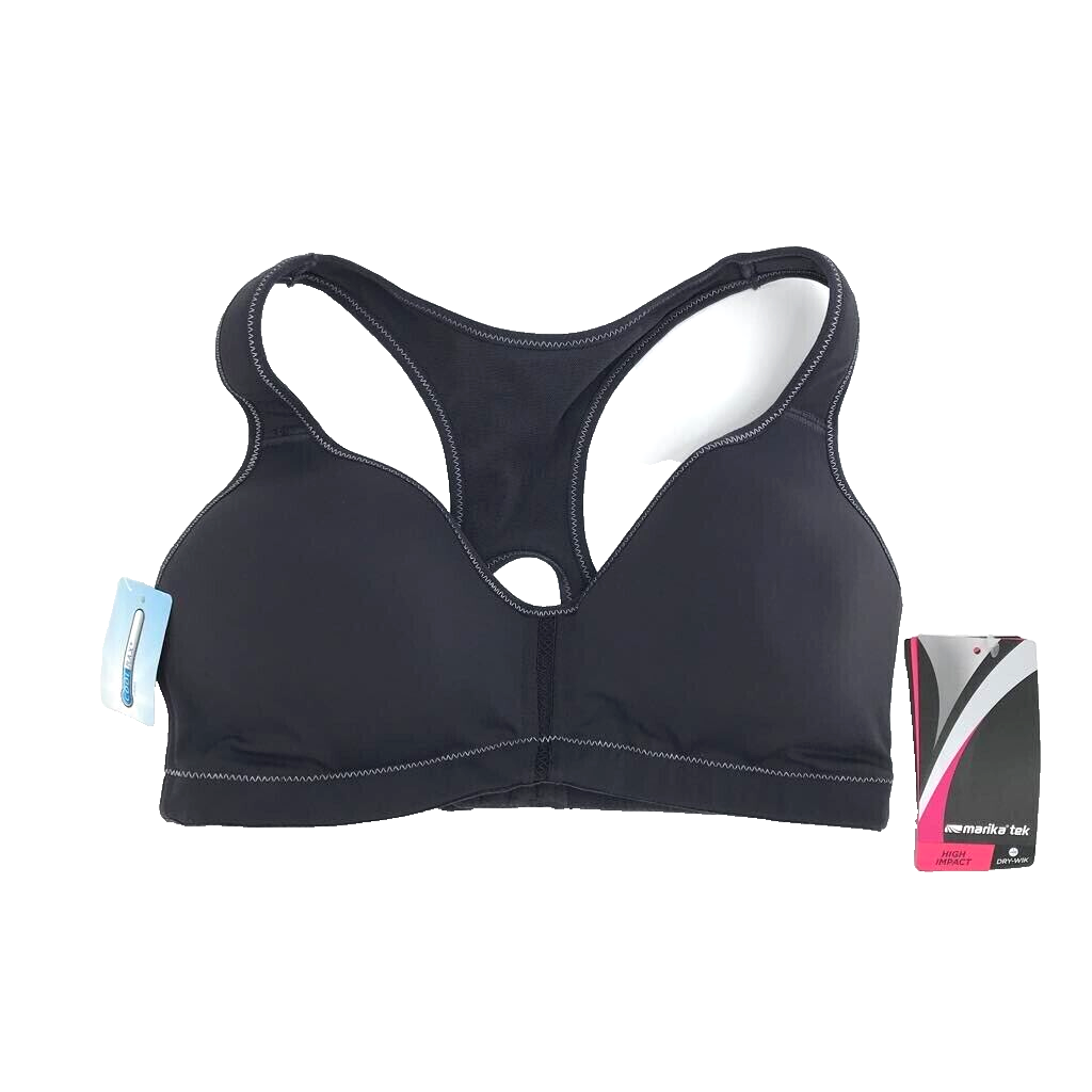 New Womens Small Marika Tek Lift And Shape Sports Bra Gray Stretch