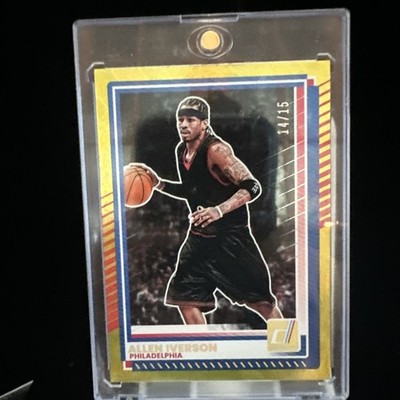 Allen Iverson 2025-26 Panini Donruss Yellow Lava 3/15 Number Match NBA Sixers