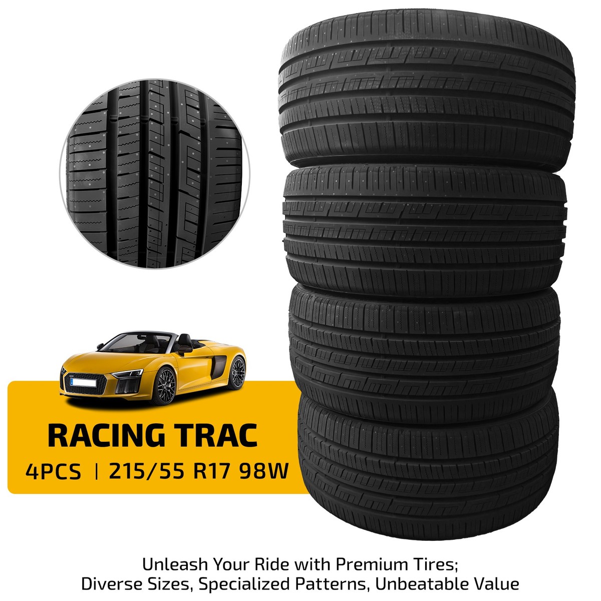 Royalblack 215/55ZR17 98W XL All Season High Performance Tire 215