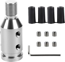 M12x1.25 Shift Knob Adapter, Aluminum Gear Shift Adapter Kit wit Color: Silver