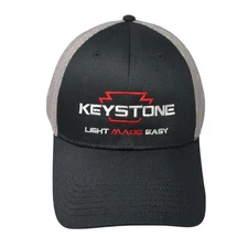 Keystone Light Made Easy Snapback Trucker Hat Black One Size Mesh Back