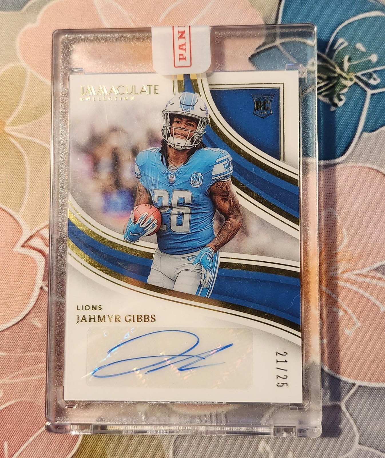 Jahmyr Gibbs Panini Immaculate Collection Rookie Autographs #21 Base